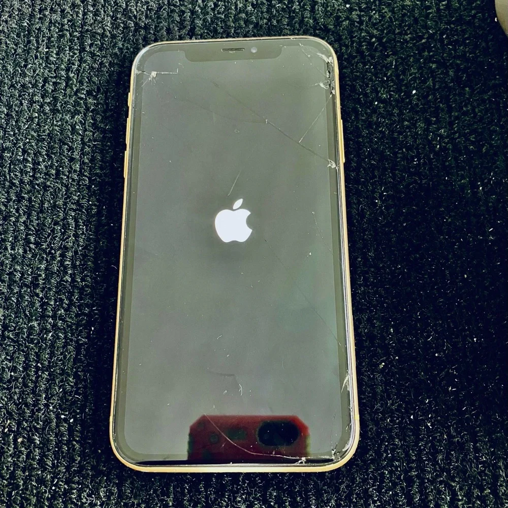 Apple iPhone XR- - Black and Yellow Parts Locked